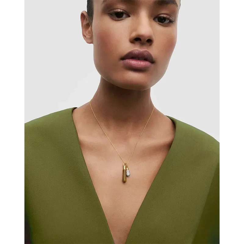 PDPAOLA TIGER EYE LARGE DROP PENDANT PE01-144-U