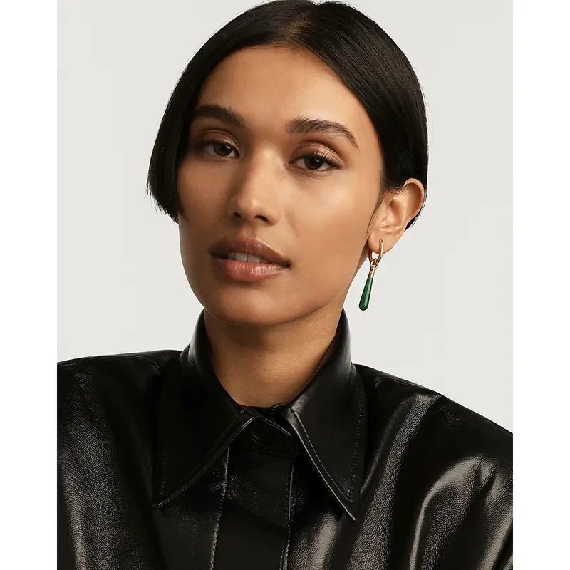 PDPAOLA LARGE AVENTURINE JUPITER SINGLE HOOP  PG01-089-U