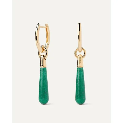 PDPAOLA LARGE AVENTURINE JUPITER SINGLE HOOP  PG01-089-U