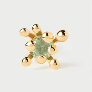 PDPAOLA GREEN FLEUR SINGLE EARRING PG01-320-U