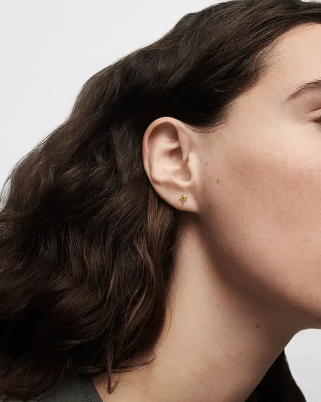 PDPAOLA GREEN FLEUR SINGLE EARRING PG01-320-U