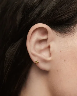 PDPAOLA GREEN FLEUR SINGLE EARRING PG01-320-U