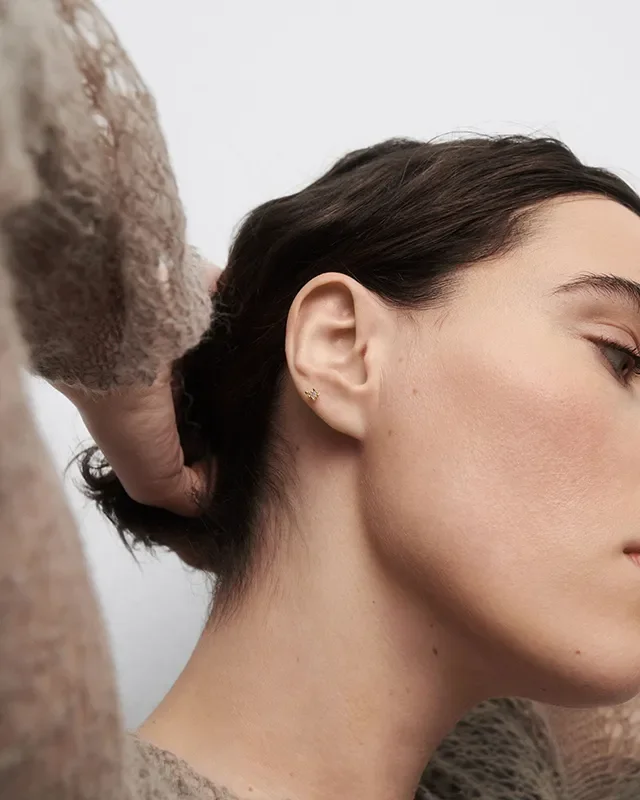 PDPAOLA GREY FLEUR SINGLE EARRING PG01-322-U