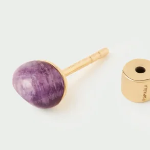 PDPAOLA AMETHYST GRAVITY SINGLE EAR PIERCING PG01-349-U