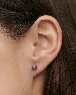 PDPAOLA AMETHYST GRAVITY SINGLE EAR PIERCING PG01-349-U