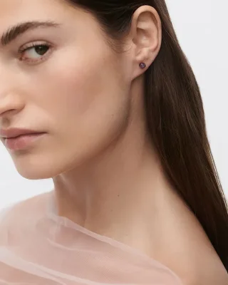 PDPAOLA AMETHYST GRAVITY SINGLE EAR PIERCING PG01-349-U
