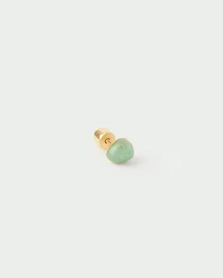 PDPAOLA GREEN AVENTURINE GRAVITY SINGLE EAR PIERCING PG01-351-U