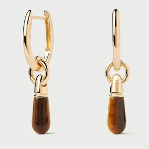 PDPAOLA TIGER EYE JUPITER SINGLE HOOP EARRING PG01-376-U