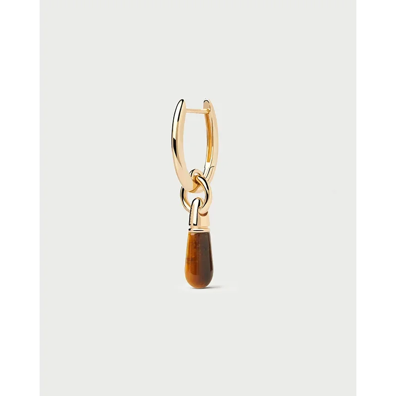 PDPAOLA TIGER EYE JUPITER SINGLE HOOP EARRING PG01-376-U