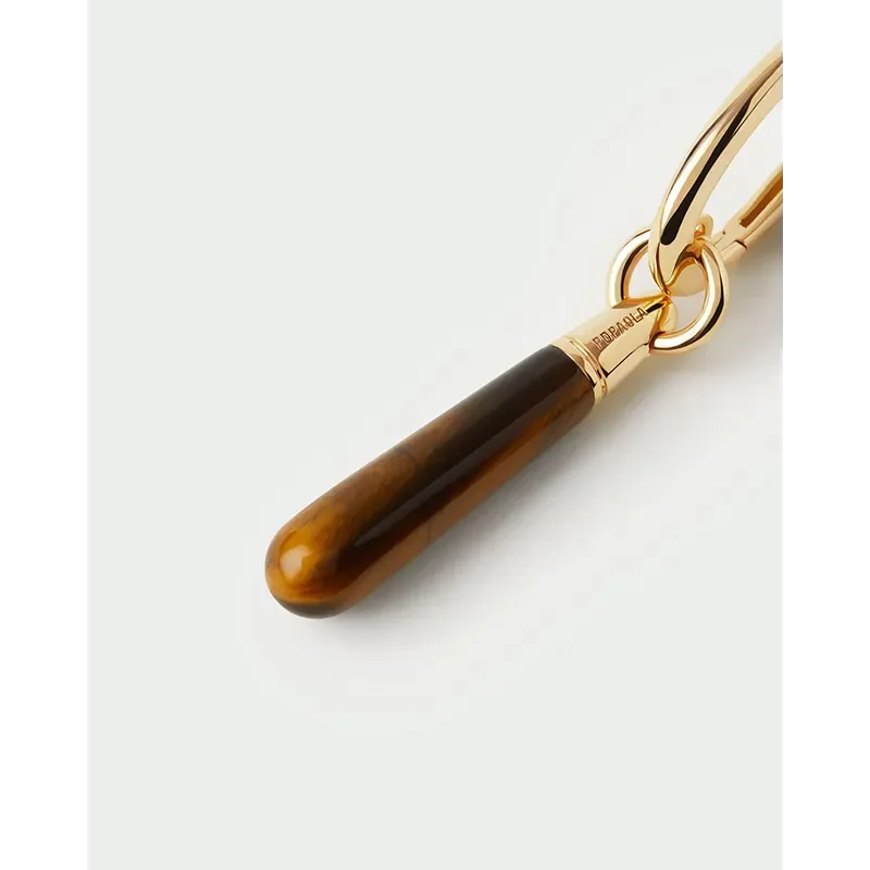 PDPAOLA TIGER EYE LARGE JUPITER SINGLE HOOP EARRING PG01-377-U