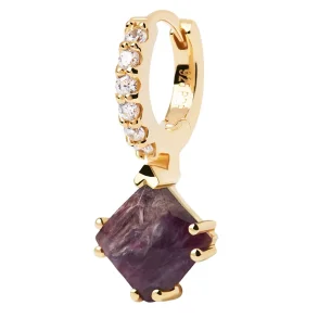 PDPAOLA FUJI CHAROITE SINGLE EARRING PG01-685-U