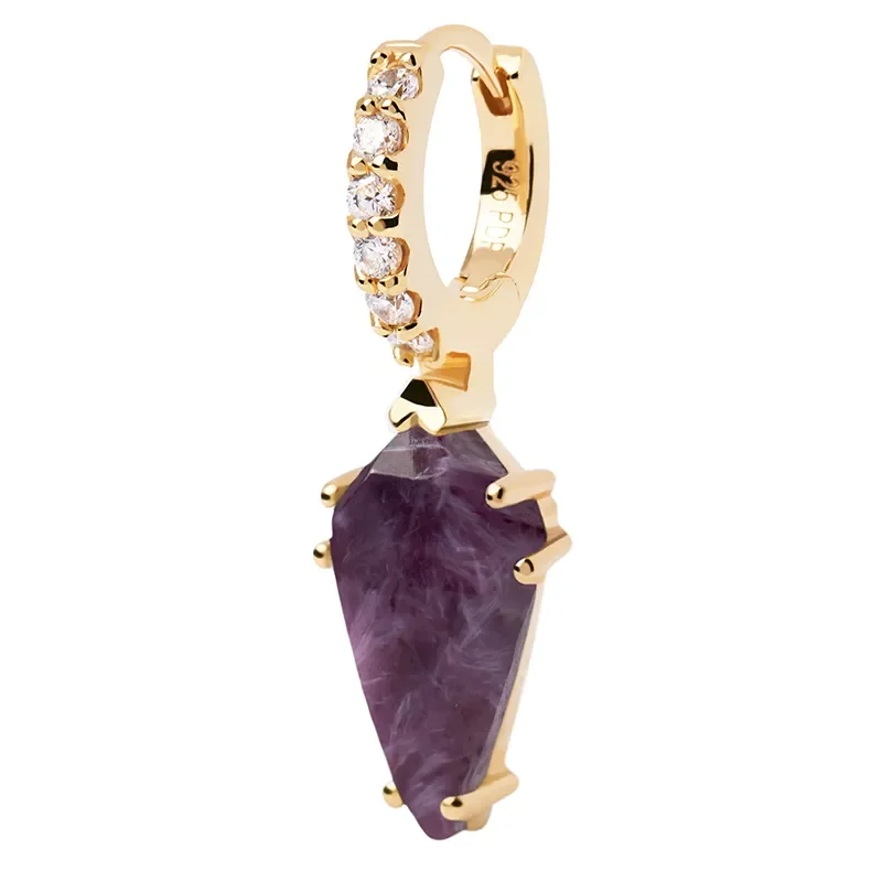 PDPAOLA NAOKI CHAROITE SINGLE EARRING PG01-695-U