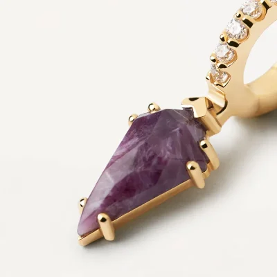 PDPAOLA NAOKI CHAROITE SINGLE EARRING PG01-695-U