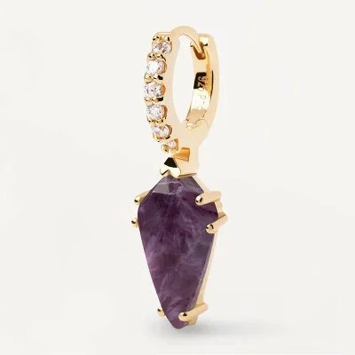 PDPAOLA NAOKI CHAROITE SINGLE EARRING PG01-695-U