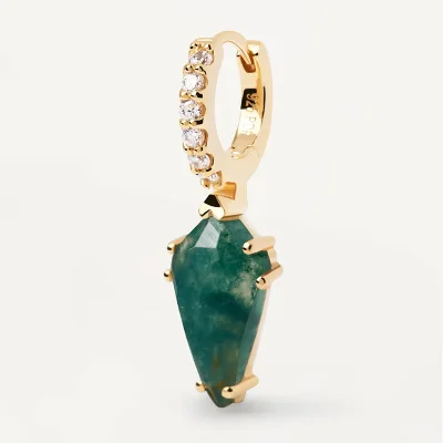 PDPAOLA NAOKI MOSS AGATE SINGLE EARRING PG01-696-U