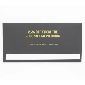 PDP CARDBOARD 25%OFF PIERCING 16X8CM