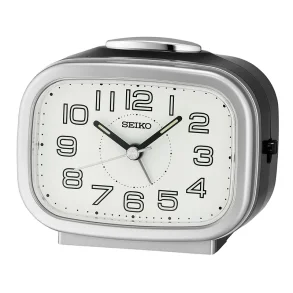 SEIKO ALARM CLOCK 10X8X6 SWEEP BELL SNOOZE QHK060S<
