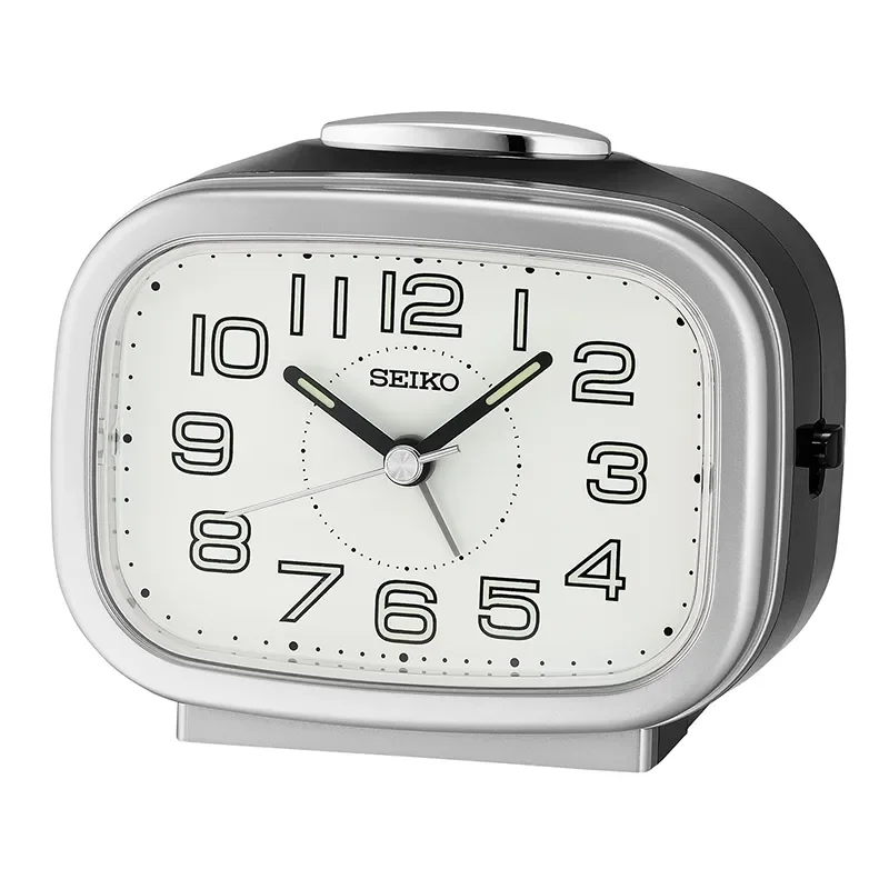 SEIKO ALARM CLOCK 10X8X6 SWEEP BELL SNOOZE QHK060S<