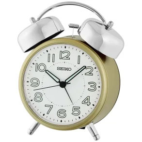 SEIKO ALARM CLOCK 15,2x12,2x7,6 SWEEP BELL SNOOZE LIGHT QHK063G