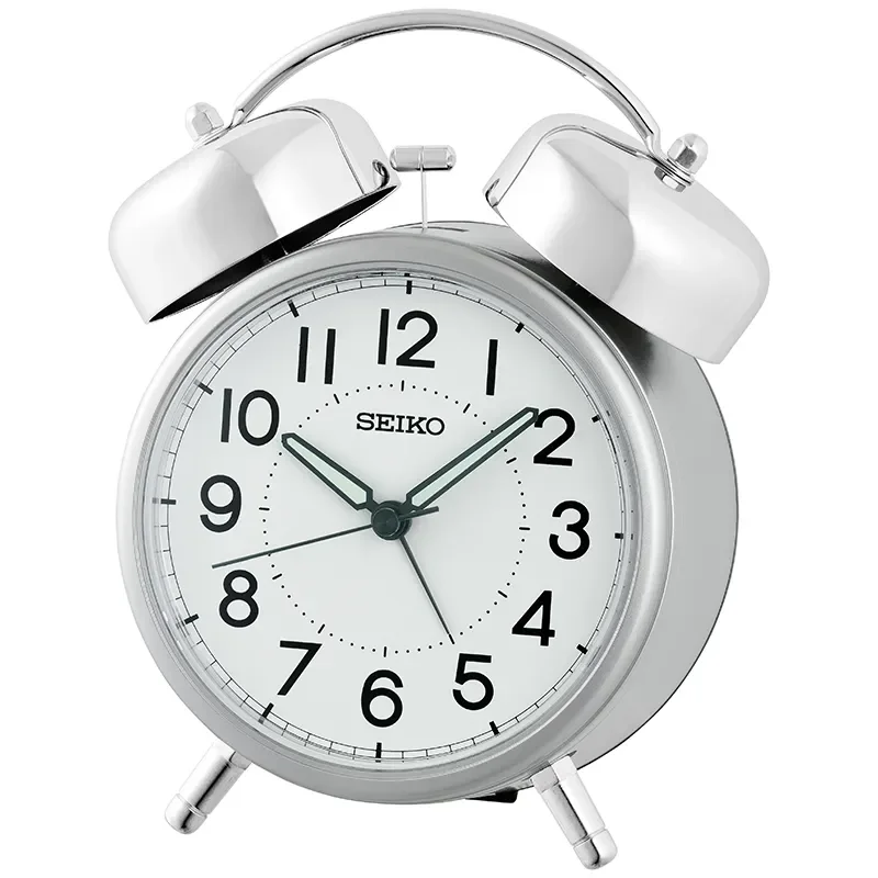 SEIKO ALARM CLOCK 15X12X8 SWEEP BELL SNOOZE LIGHT QHK063S