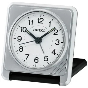 SEIKO TRAVEL ALARM  8X8X2CM SNOOZE LIGHT LUMIBRIT'