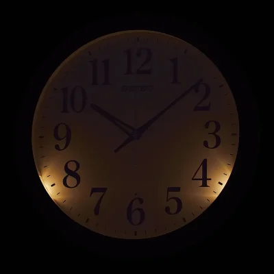 SEIKO WALL CLOCK 33X4CM AUTO LIGHT (HI/LO)'