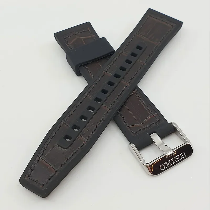 SEIKO 5 GUMMIREM BRUN/SVART STL LS