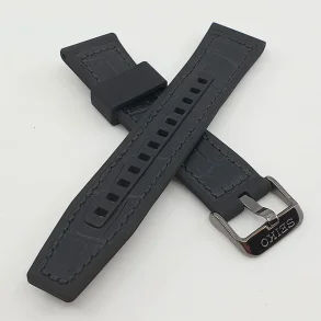 SEIKO 5 SVART SKINN-GR LS **UTG.