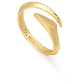 ANIA HAIE ADJUSTABLE RING ARROW TWIST R049-01G