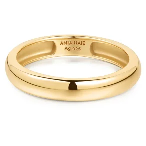 ANIA HAIE CURVE DOME BAND RING R056-01G