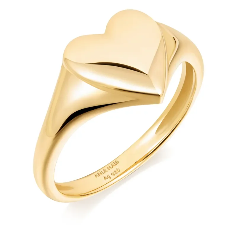 ANIA HAIE LOVE SIGNET RING R057-02G