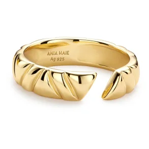 ANIA HAIE IRREGULAR TWILL ADJUSTABLE RING R057-03G