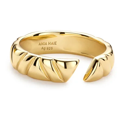 ANIA HAIE IRREGULAR TWILL ADJUSTABLE RING R057-03G