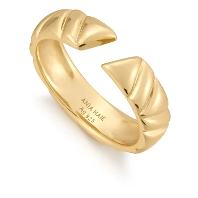ANIA HAIE IRREGULAR TWILL ADJUSTABLE RING R057-03G