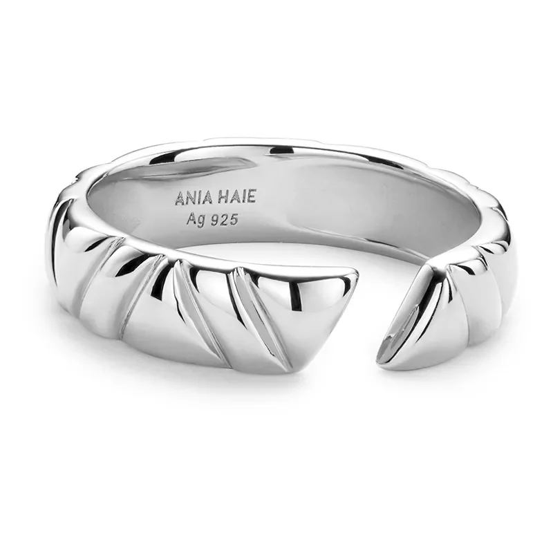 ANIA HAIE IRREGULAR TWILL ADJUSTABLE RING R057-03H
