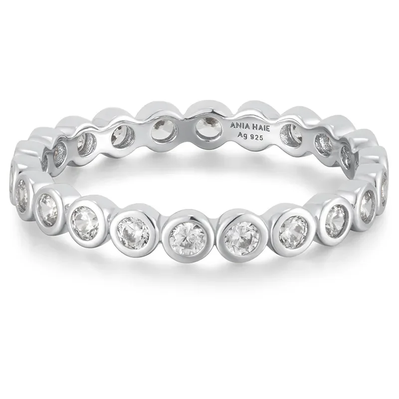 ANIA HAIE SILVER BEZEL SET RING R058-03H