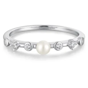 ANIA HAIE FRESHWATER PEARL AND CUBIC ZIRCONIA RING R058-04H