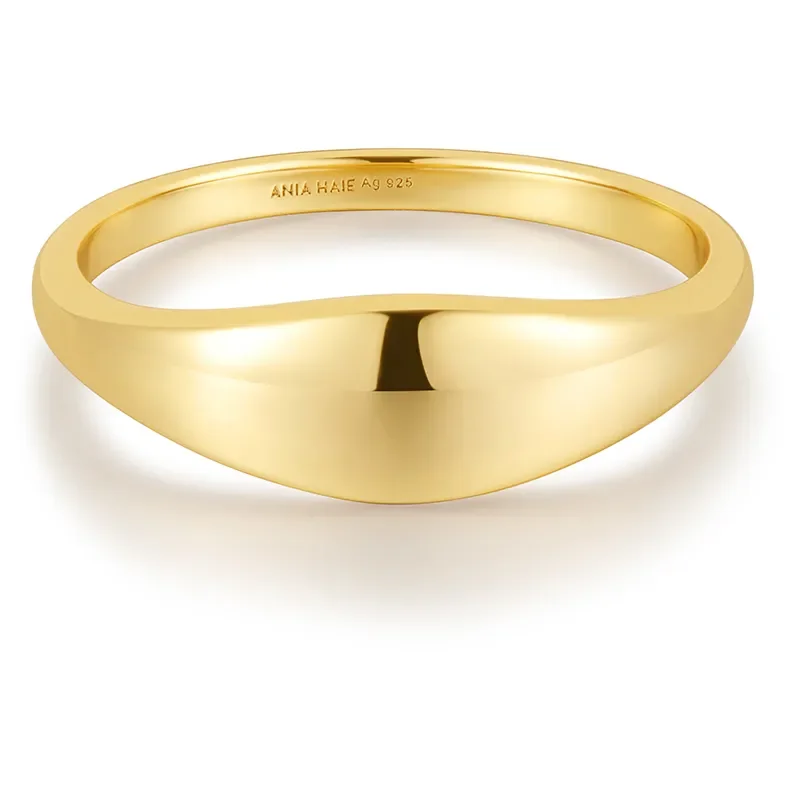 ANIA HAIE GOLD DOME PLAIN RING R058-05G