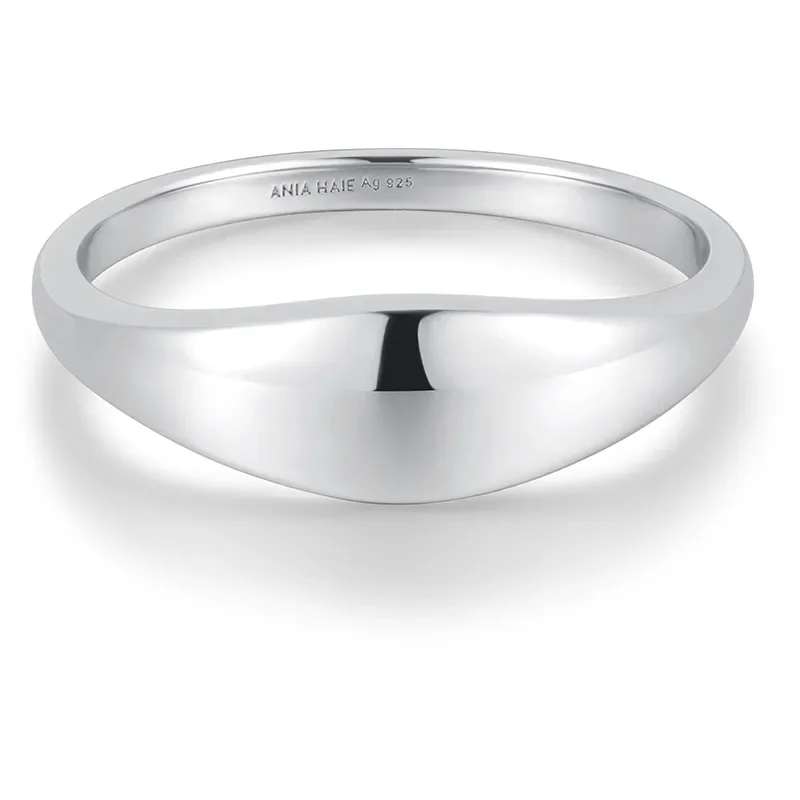 ANIA HAIE SILVER DOME PLAIN RING R058-05H