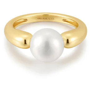 ANIA HAIE GOLD FRESHWATER SPHERE PEARL RING R058-07G
