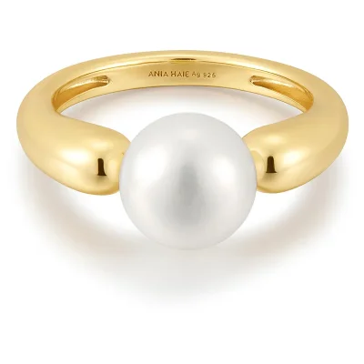 ANIA HAIE GOLD FRESHWATER SPHERE PEARL RING R058-07G