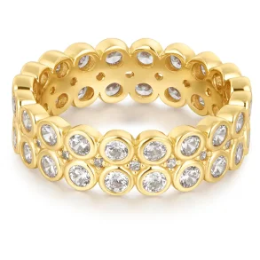ANIA HAIE GOLD DOUBLE ROW BEZEL RING R058-08G