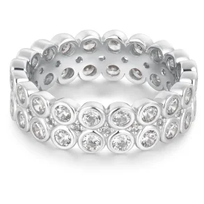 ANIA HAIE SILVER DOUBLE ROW BEZEL RING R058-08H