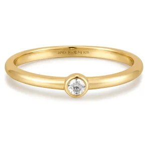 ANIA HAIE HALF ROUND CUBIC ZIRCONIA RING R059-02G