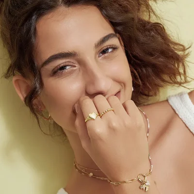 ANIA HAIE GOLD ROUND DOME RING R059-03G