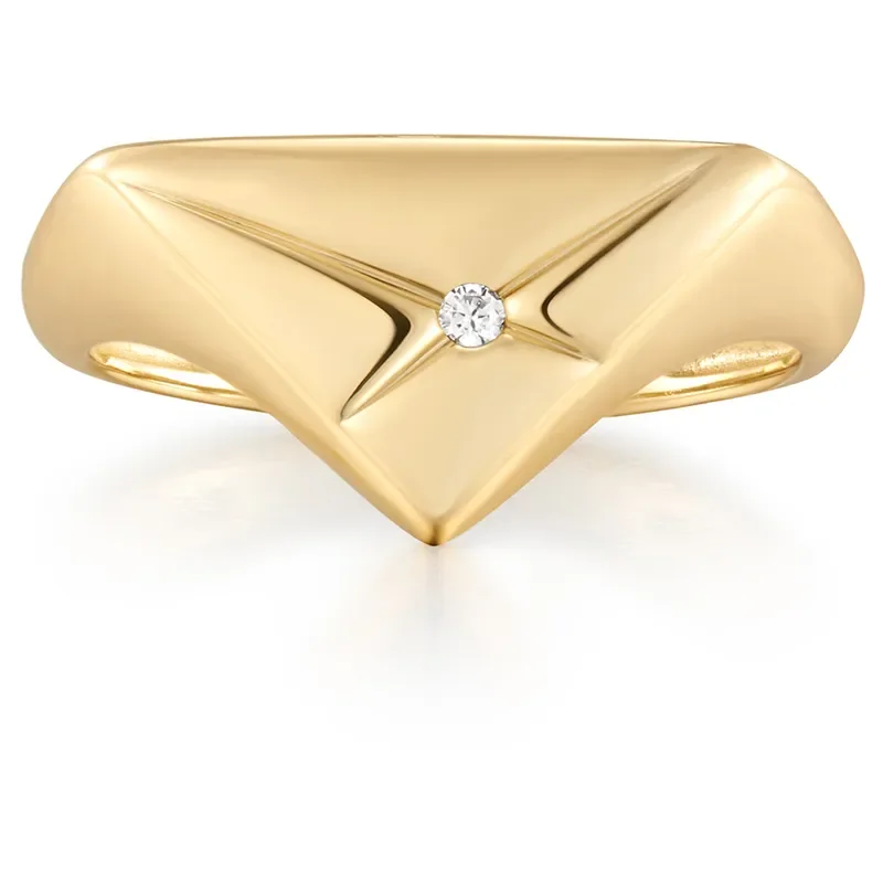 ANIA HAIE GOLD KISS TRIANGLE RING R059-05G