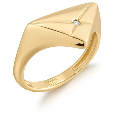 ANIA HAIE GOLD KISS TRIANGLE RING R059-05G