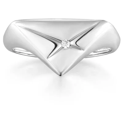 ANIA HAIE SILVER KISS TRIANGLE RING R059-05H