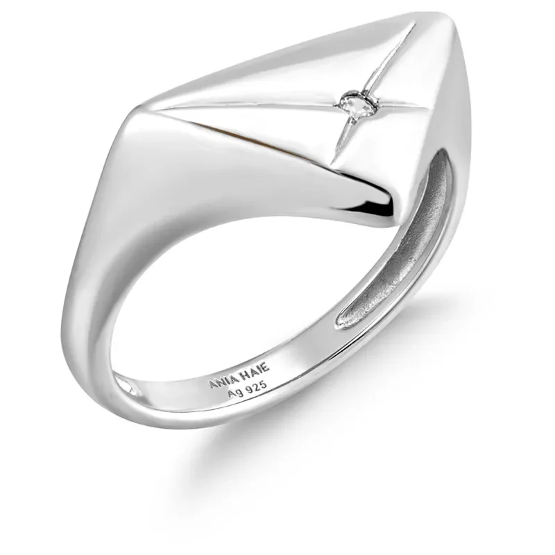 ANIA HAIE SILVER KISS TRIANGLE RING R059-05H
