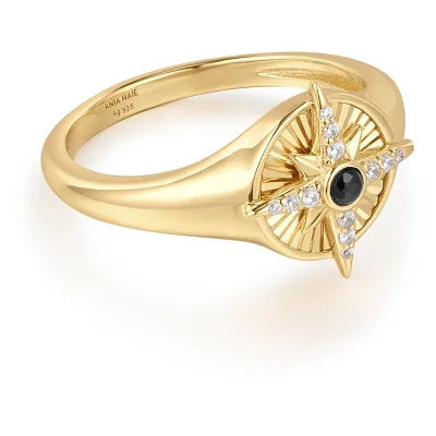ANIA HAIE GOLD STAR SIGNET RING R059-06G